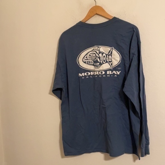 MORRO BAY CALIFORNIA BLUE LONG SLEEVE SHIRT XL - Picture 4 of 5